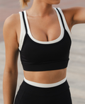 SAIRA double-layer Gym top black